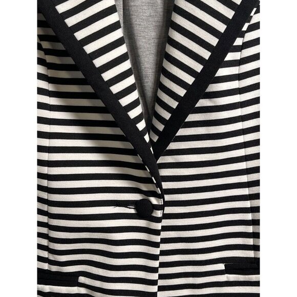41 Hawthorne Black/White Stripe Blazer With Scrunched Arms SIZE-SMALL - Picture 5 of 5